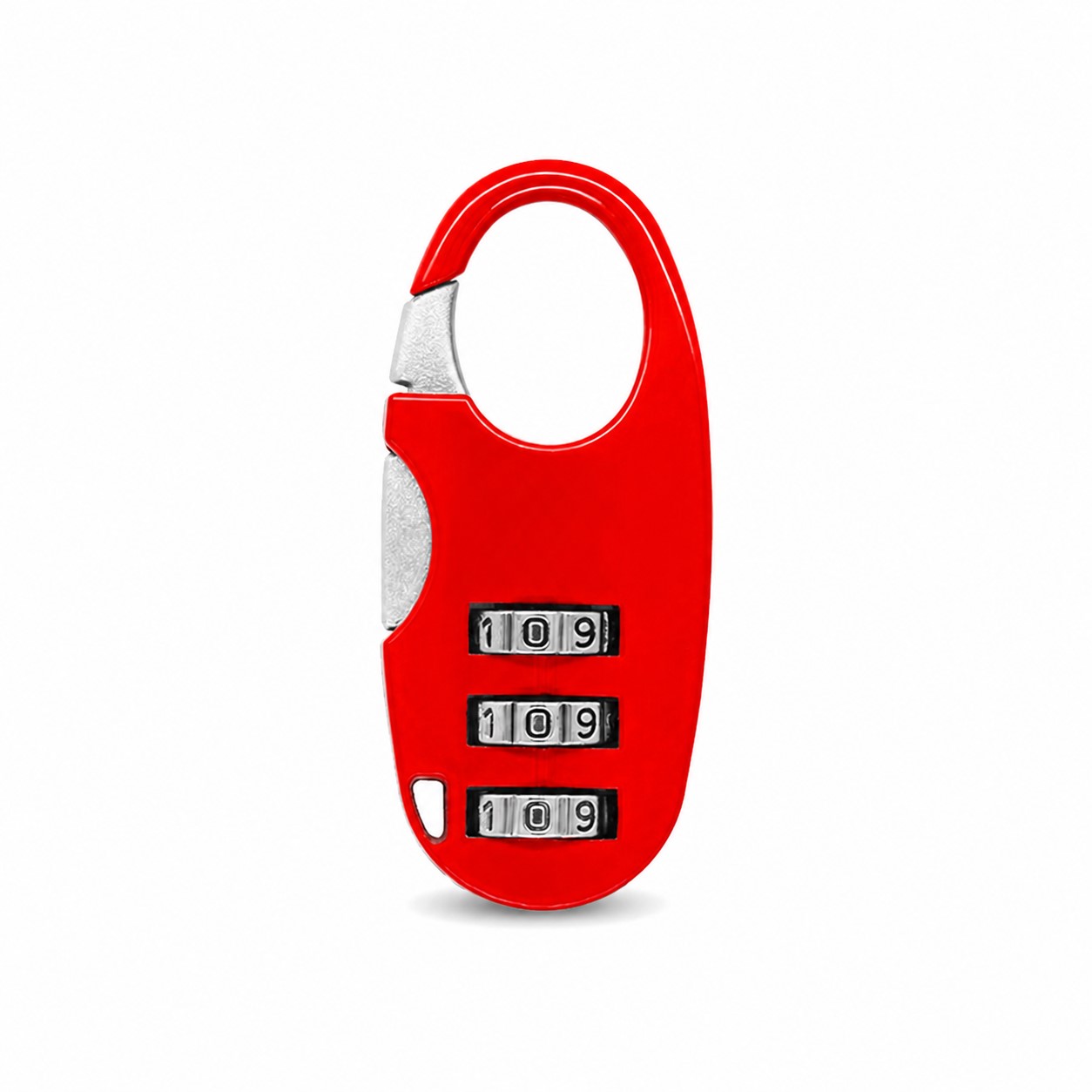 Oval Zinc Alloy Combination Lock — Red