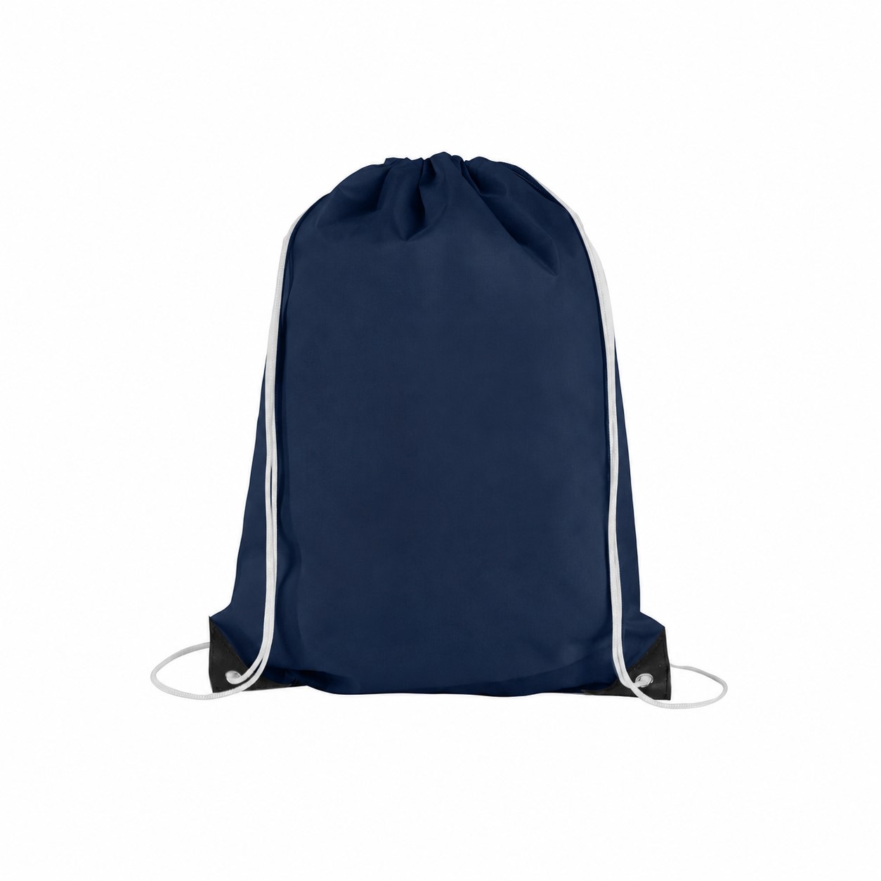 210D Polyester 14" Drawstring Bag — Navy Blue