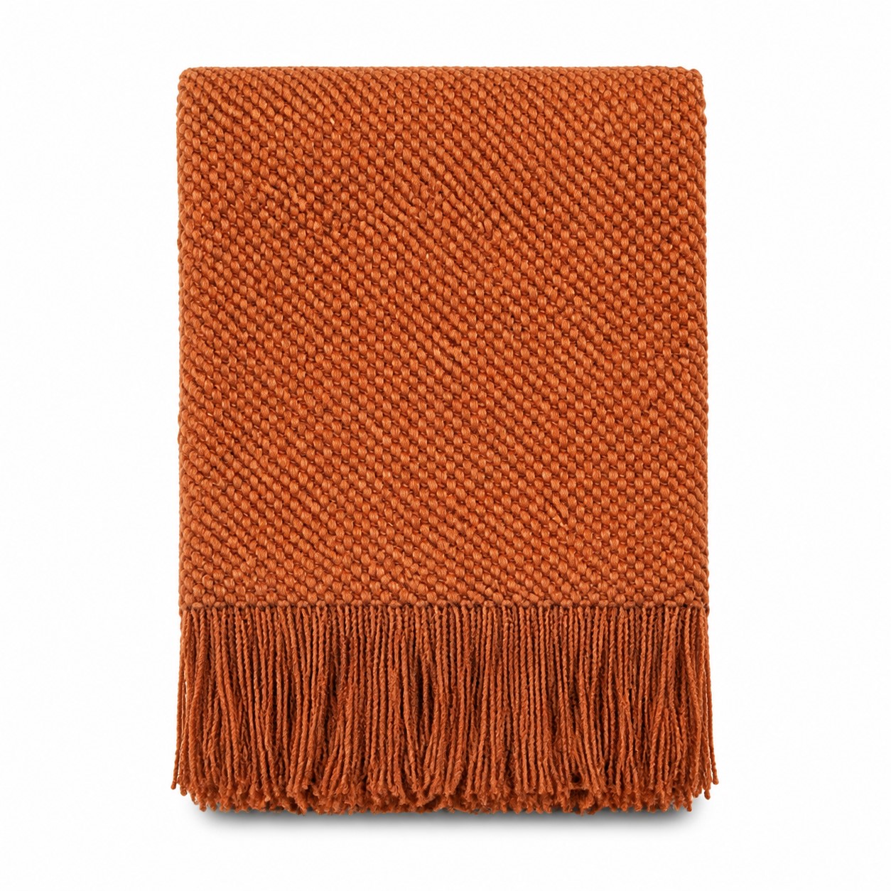 Diagonal Knit Acrylic Throw Blanket — view 2
