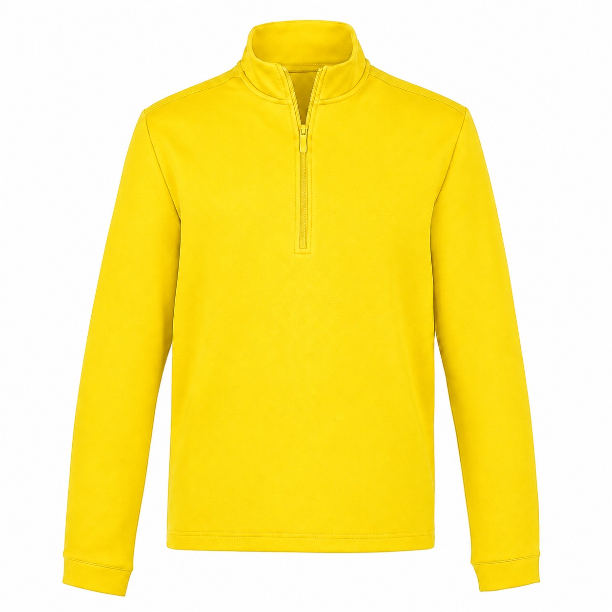 Men's Fleece Mock Neck Pullover — Yellow