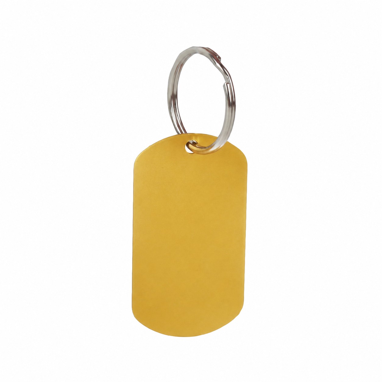 Aluminum Dog Tag Keychain — Gold