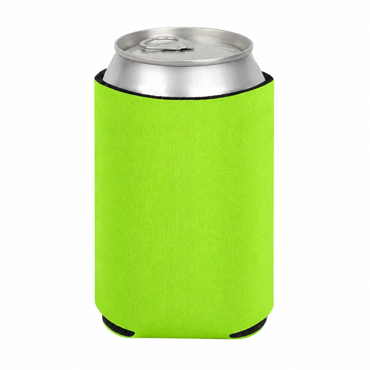 Foam Can Beverage Insulator — Lime Green