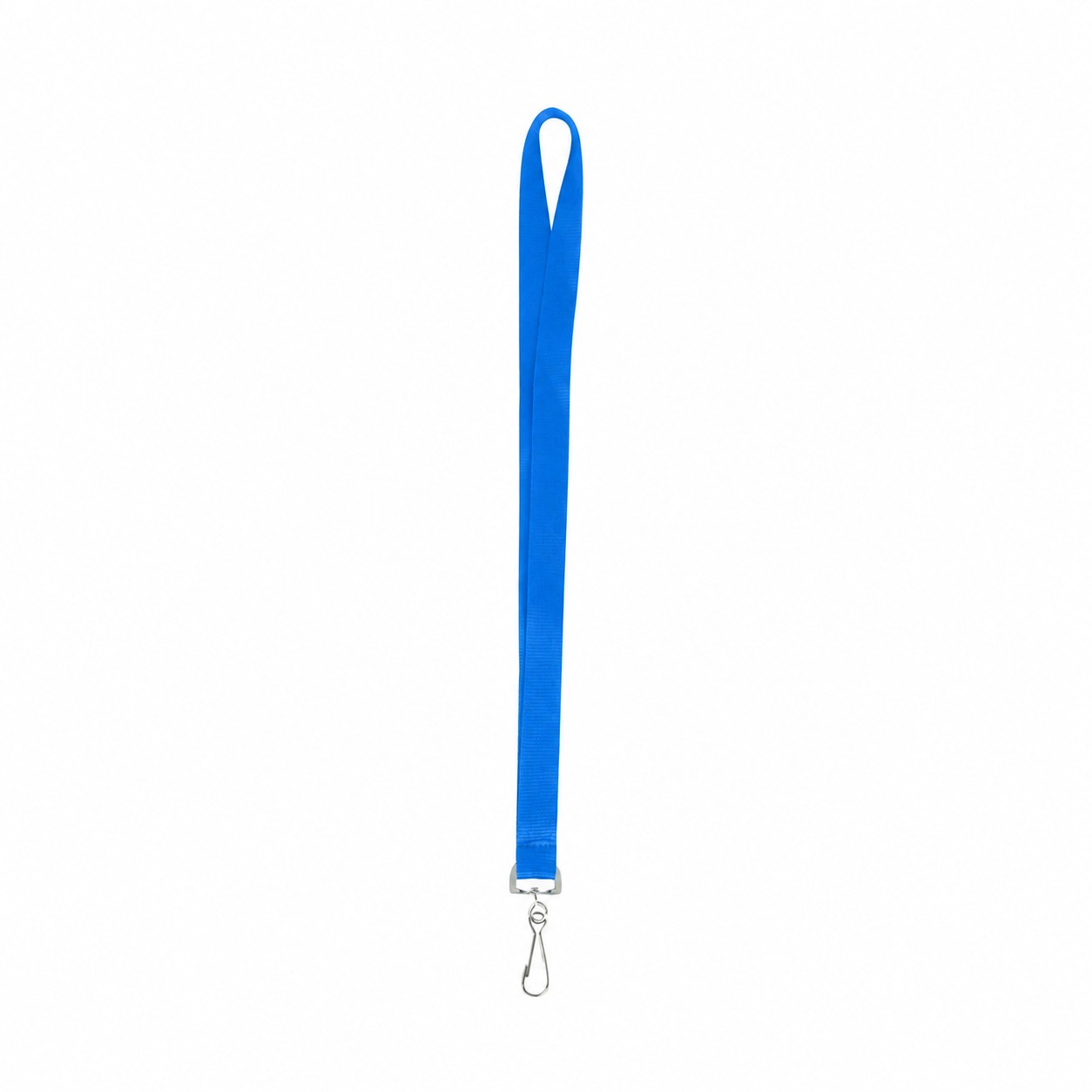Textured Polyester Badge Lanyard — Process Blue