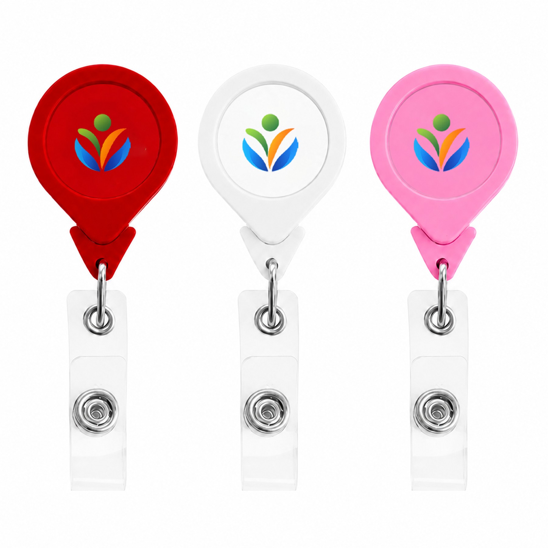 Large Round No Twist Retractable Badge Reel — view 1