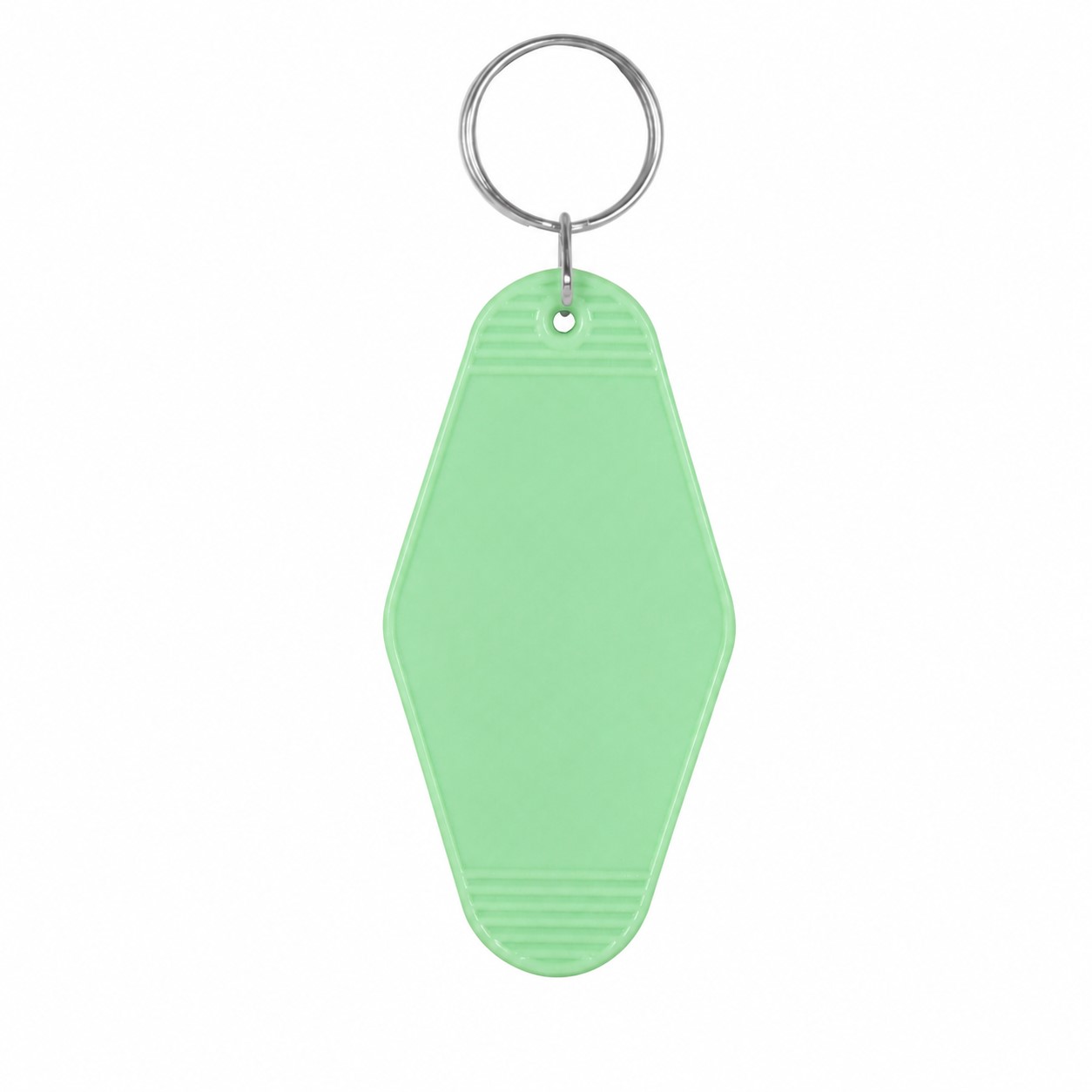 Plastic Motel Key Tag Ring — Tender Green