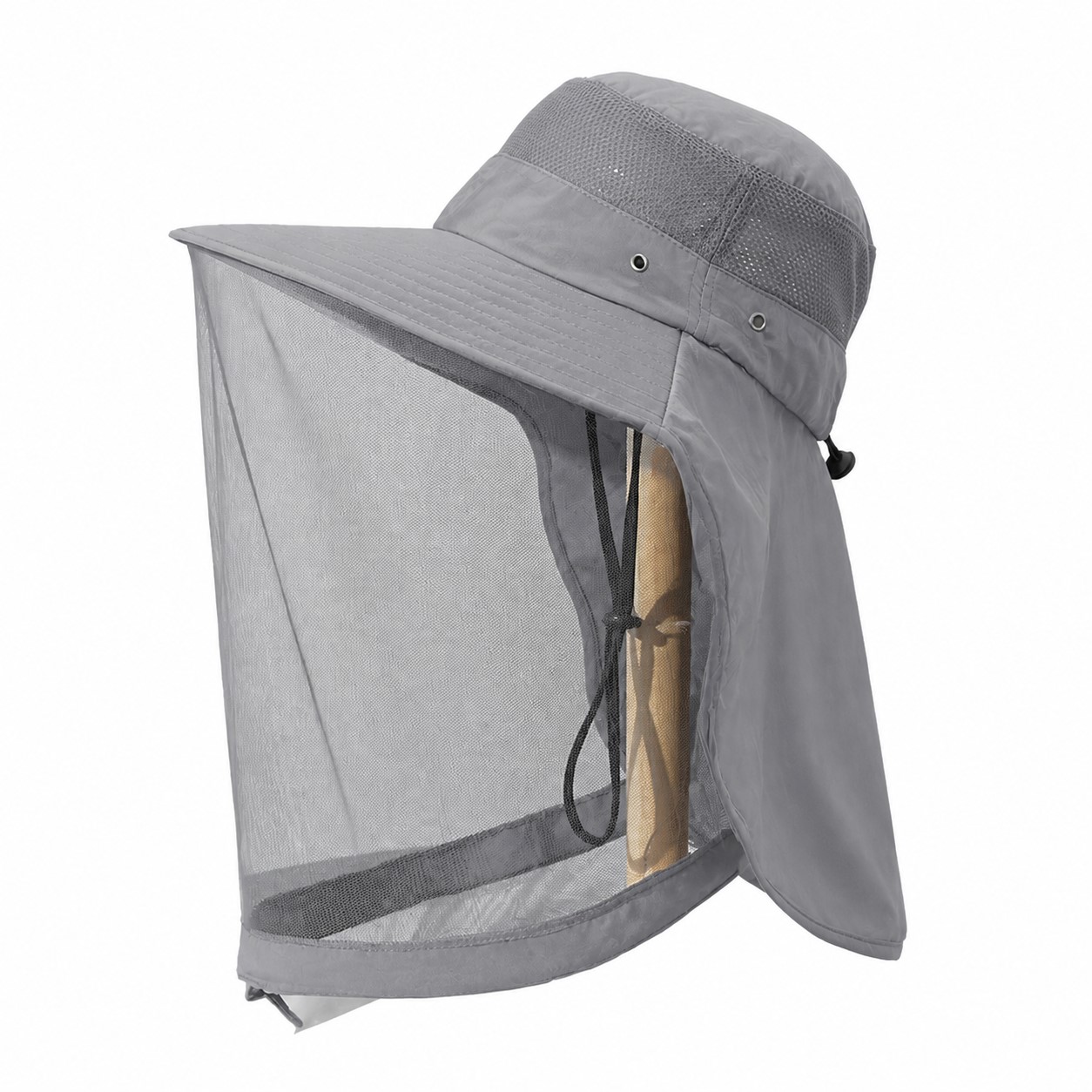 Polyester Camo Mesh Shield Hat — view 4