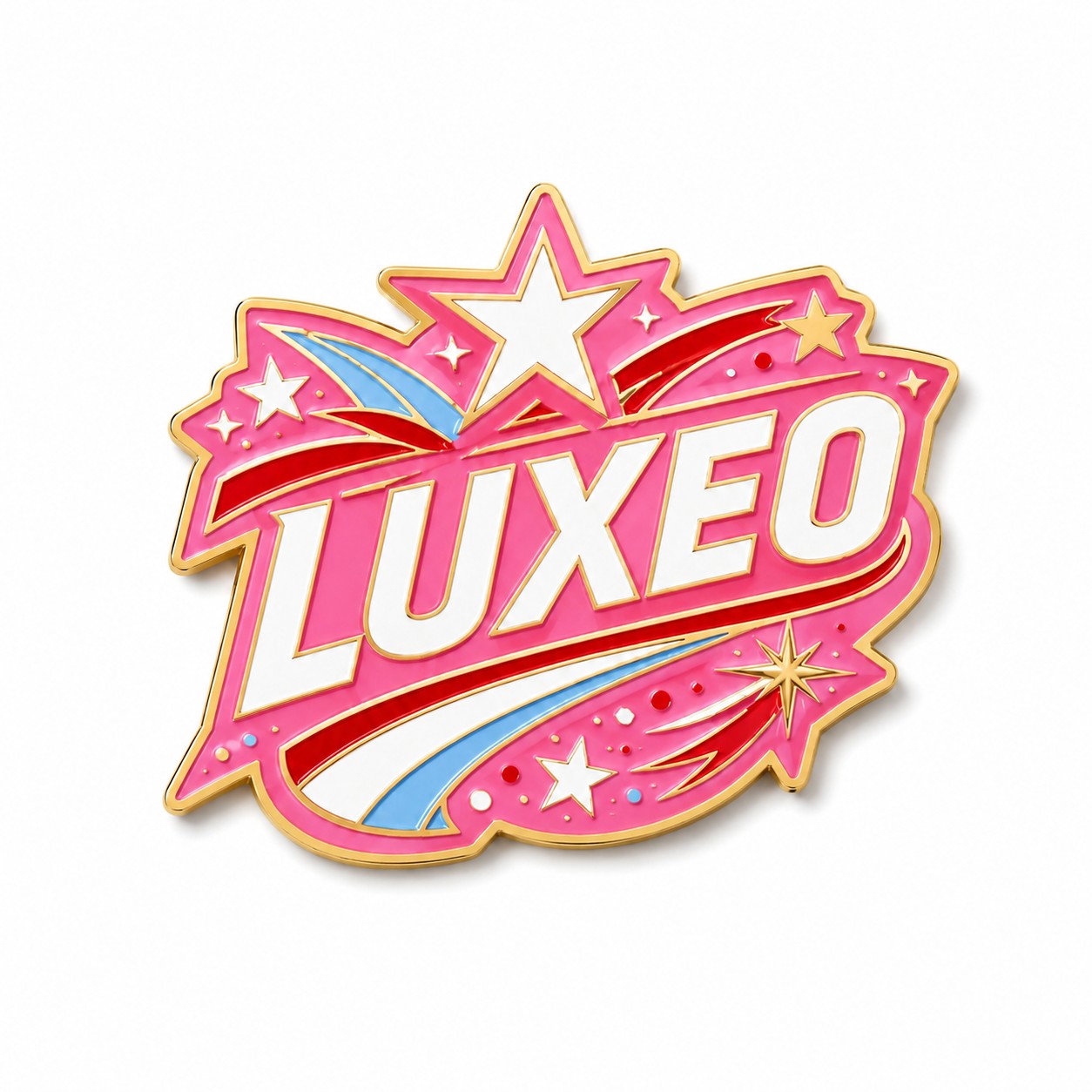 One Inch Hard Enamel Badge — Pink