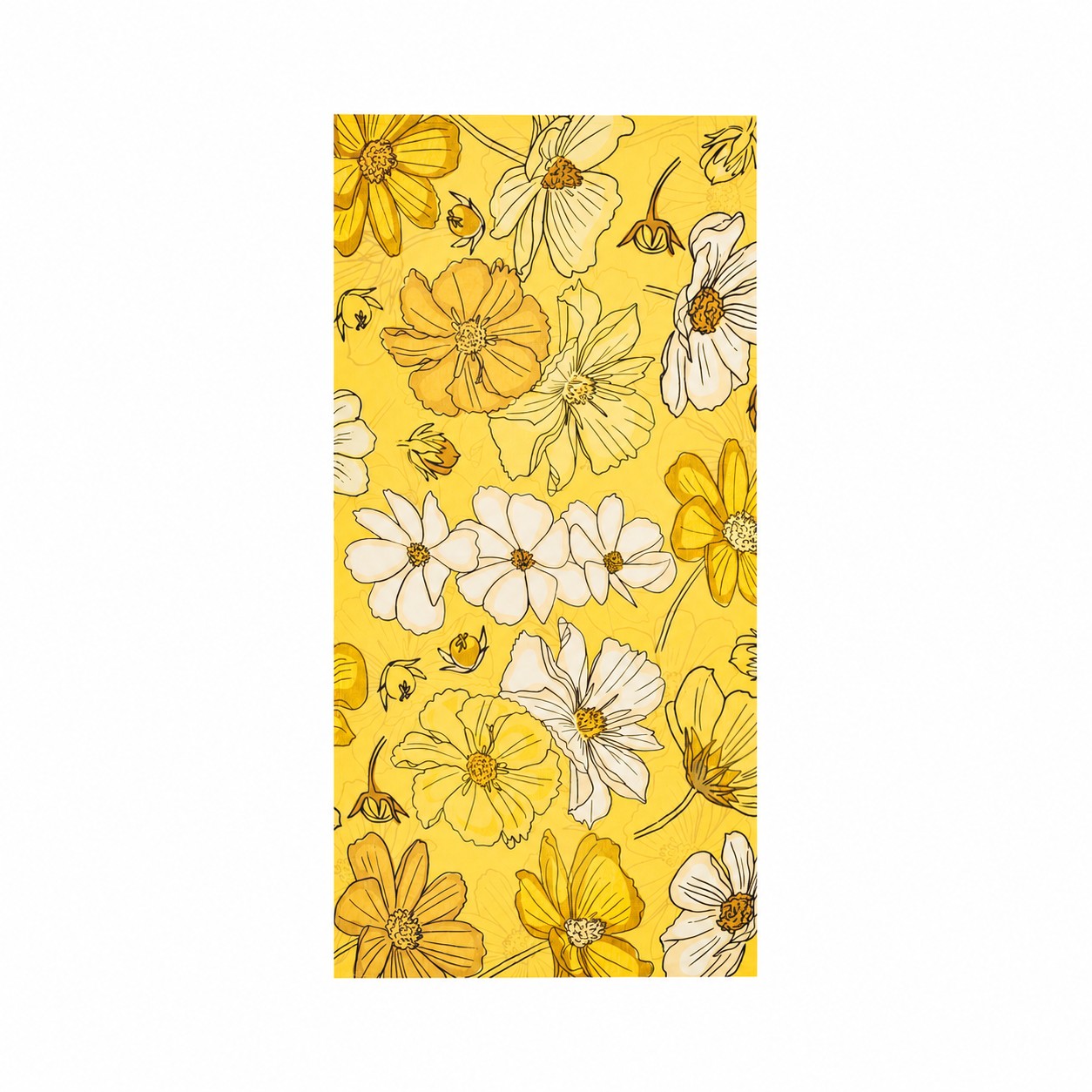 Cotton Velour Beach Towel — Yellow
