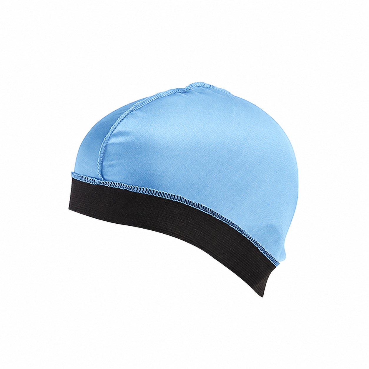 Elastic Polyester Skull Beanie Cap — Light Blue