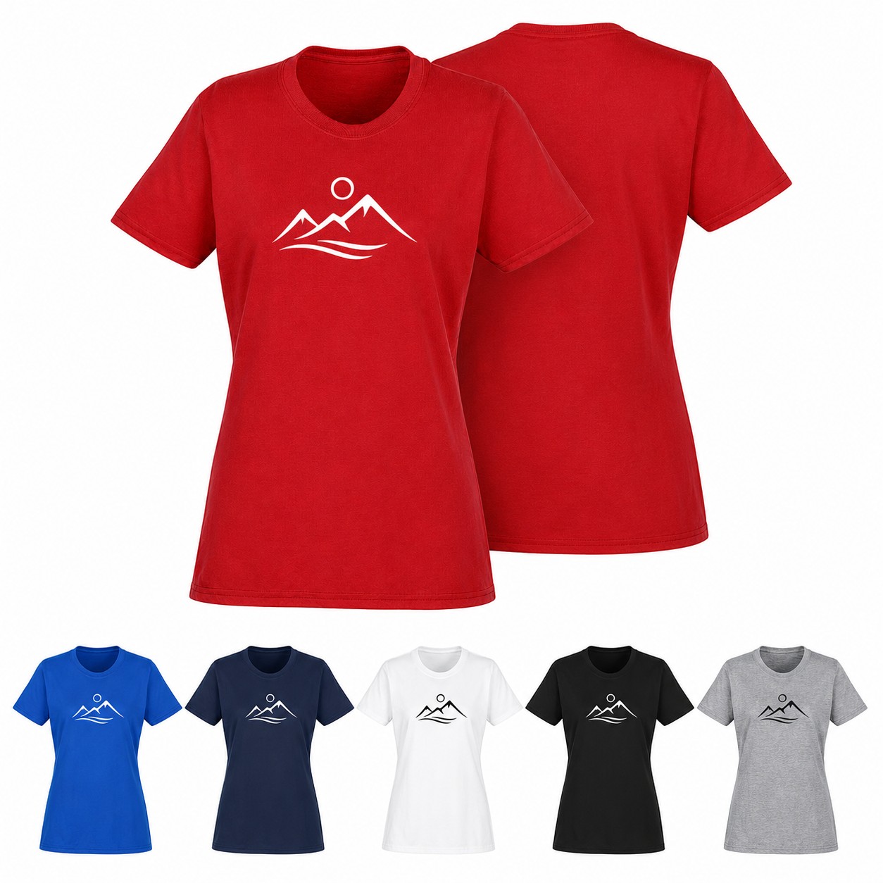 Ladies Cotton Polyester Crewneck Tee