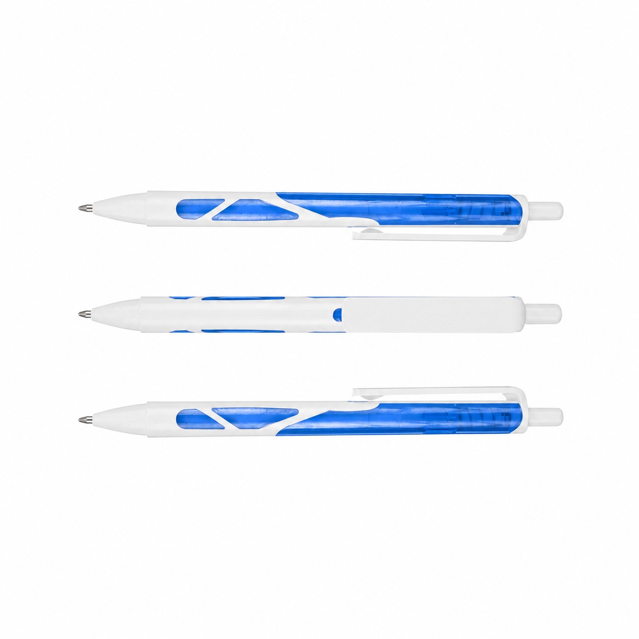 Translucent Barrel Retractable Ballpoint Pen — Blue