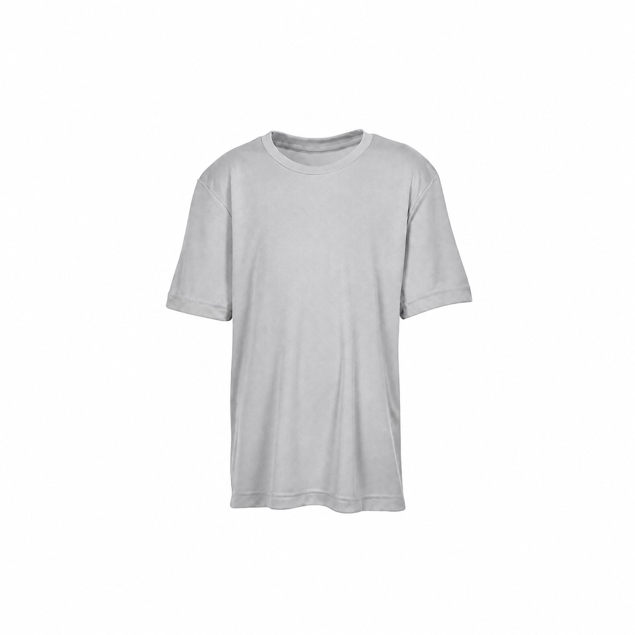 Youth Polyester Performance T Shirt — Silver