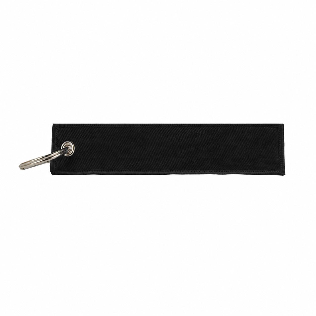 Cotton Twill Luggage Key Tag — Black