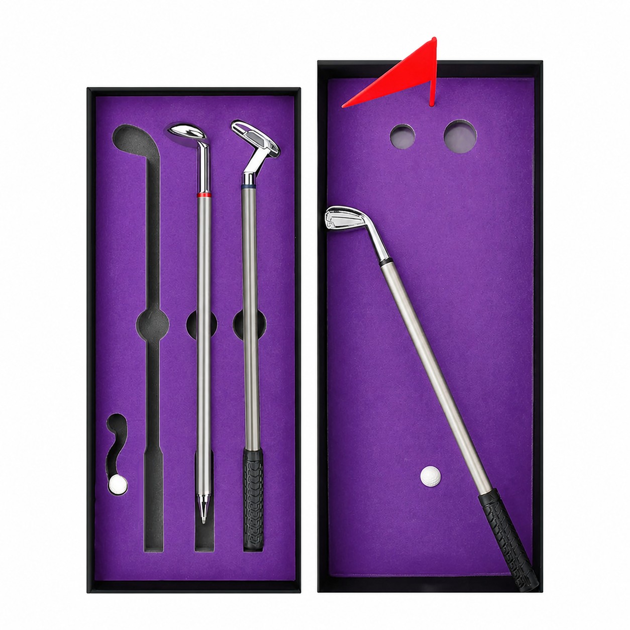 Desktop Golf Pen Gift Set — Purple