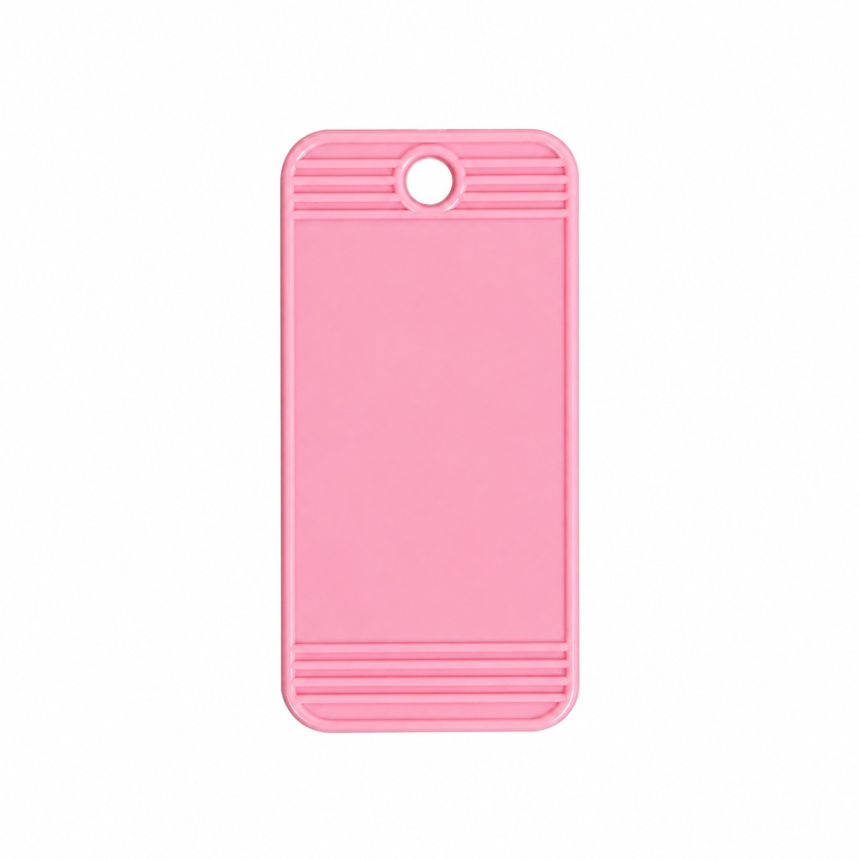 Rectangle Motel Plastic Key Tag — Pink