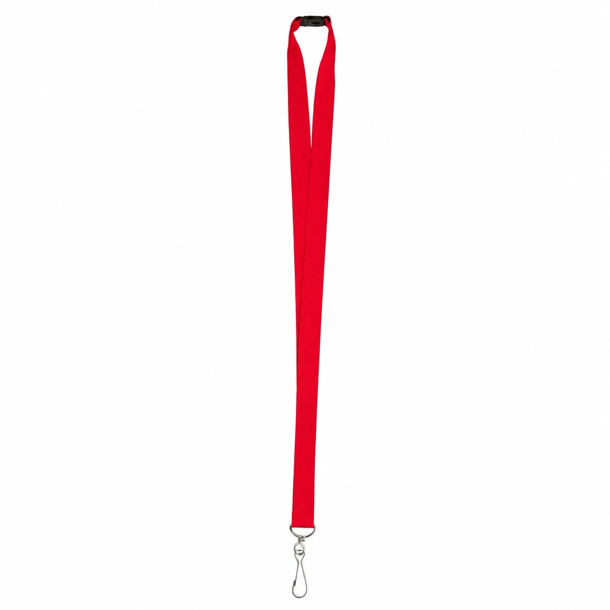 Polyester J Hook Breakaway Lanyard — Red
