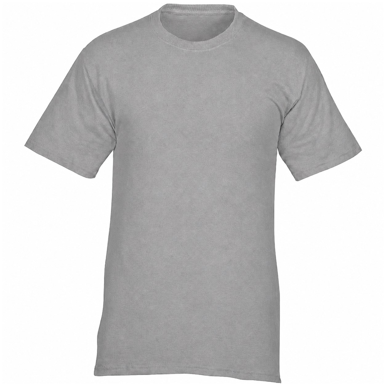 Cotton Short Sleeve Crewneck Shirt — Gray