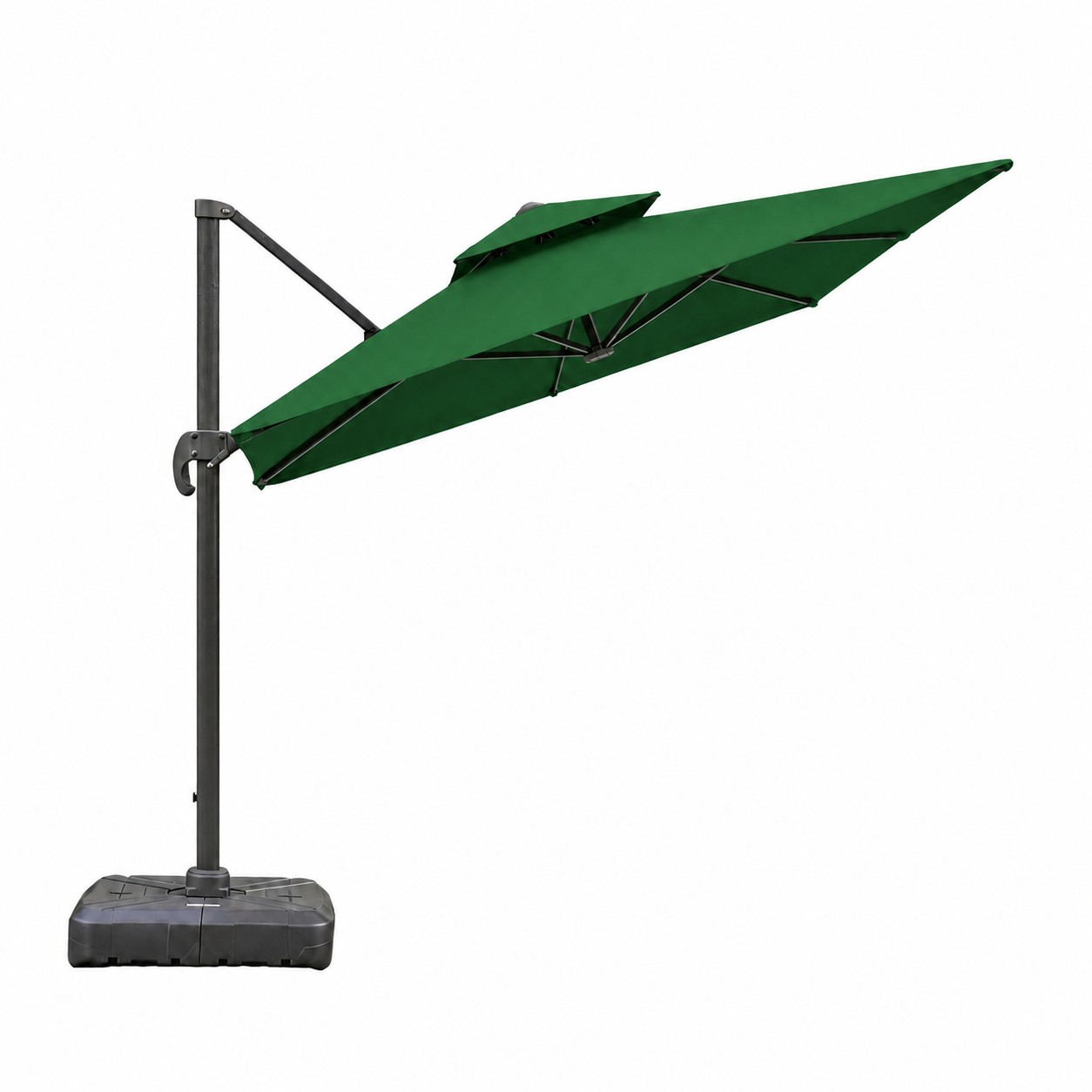 Square Cantilever Patio Umbrella — Green