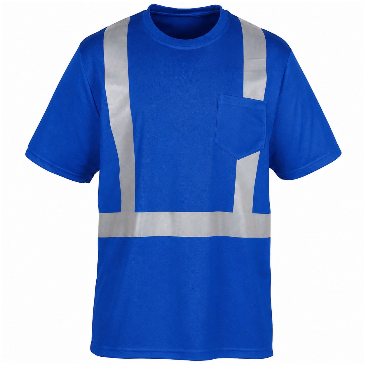 High Visibility Polyester Pocket Shirt — Blue