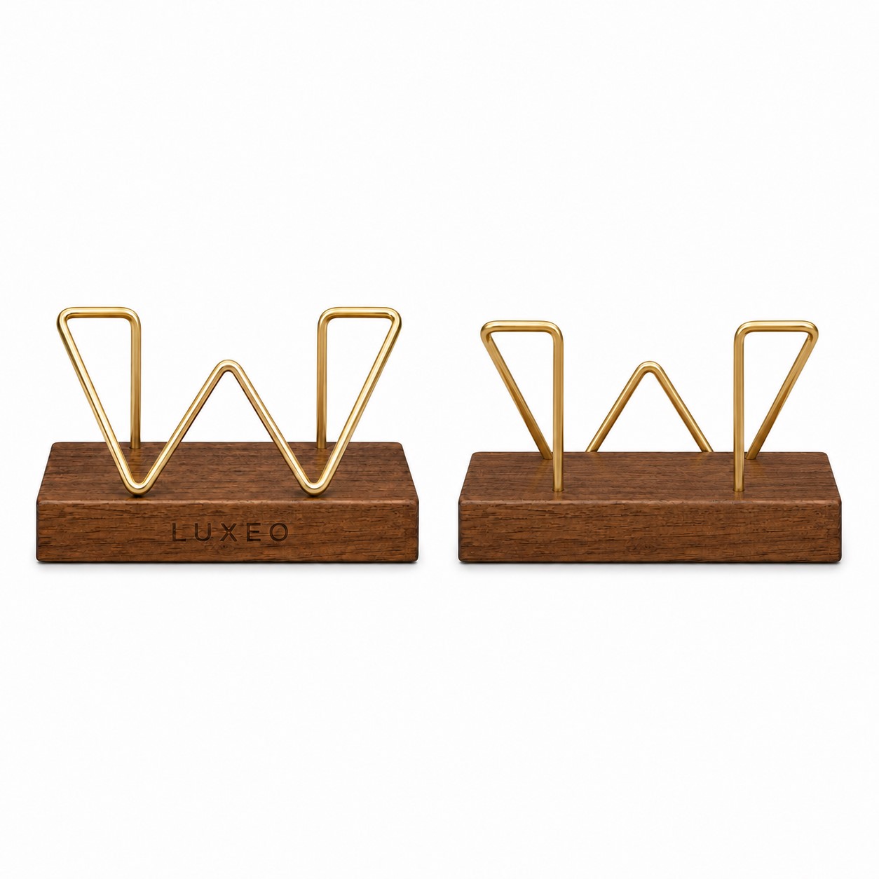 Black Walnut Brass Business Card Holder