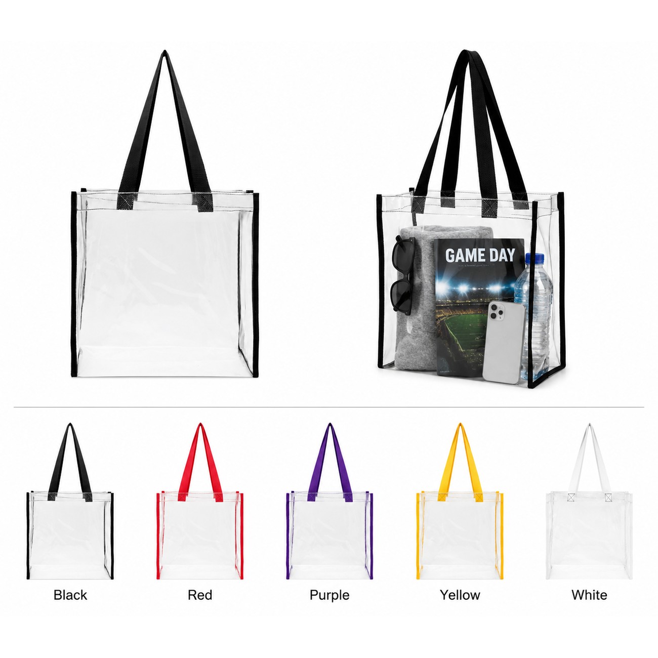 PVC Black Tote Bag