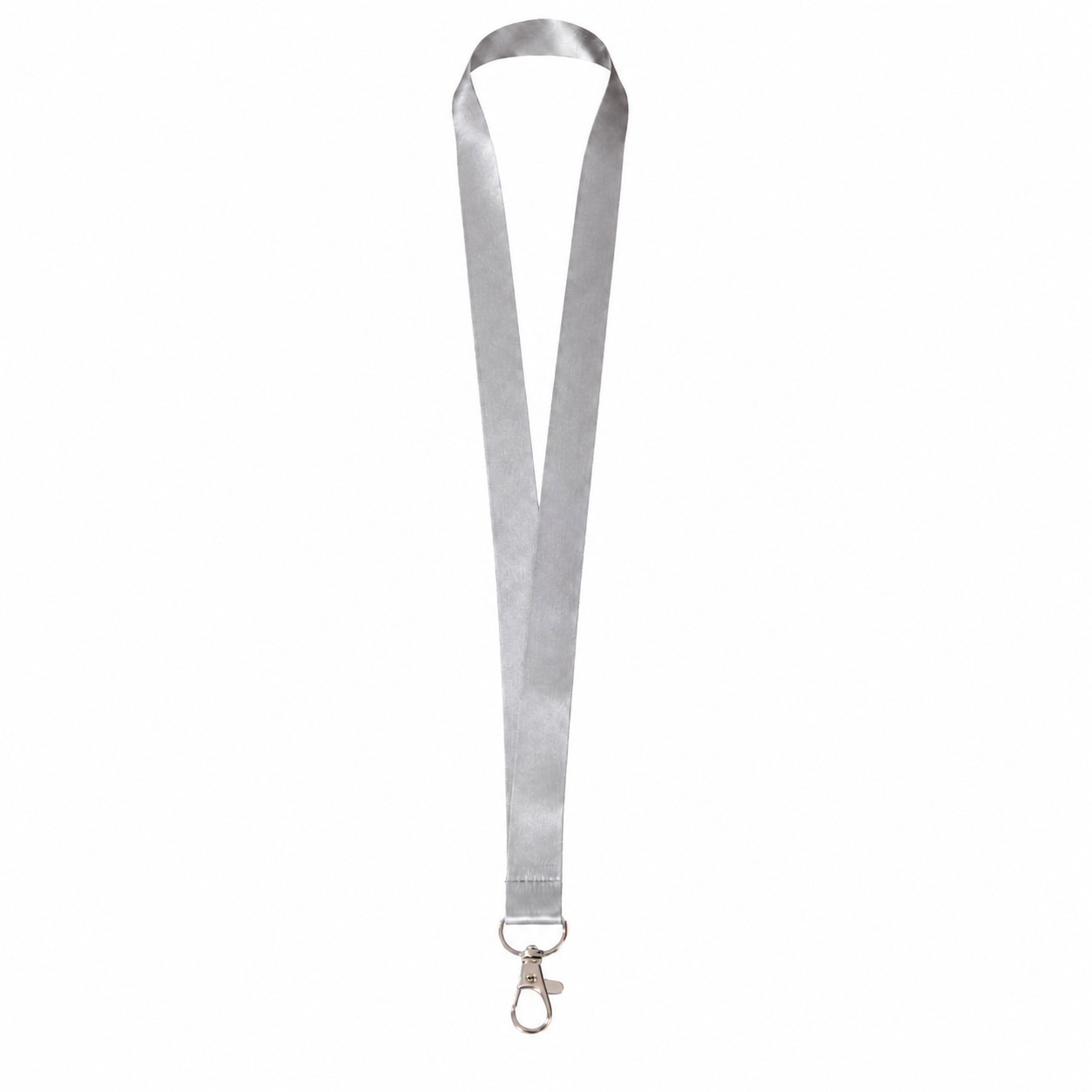 Polyester Lanyard With Attachment Options — Silver