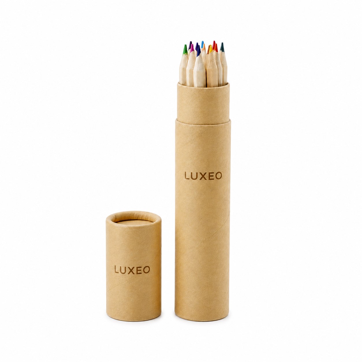 Wood Colored Pencil Set With Storage Tube