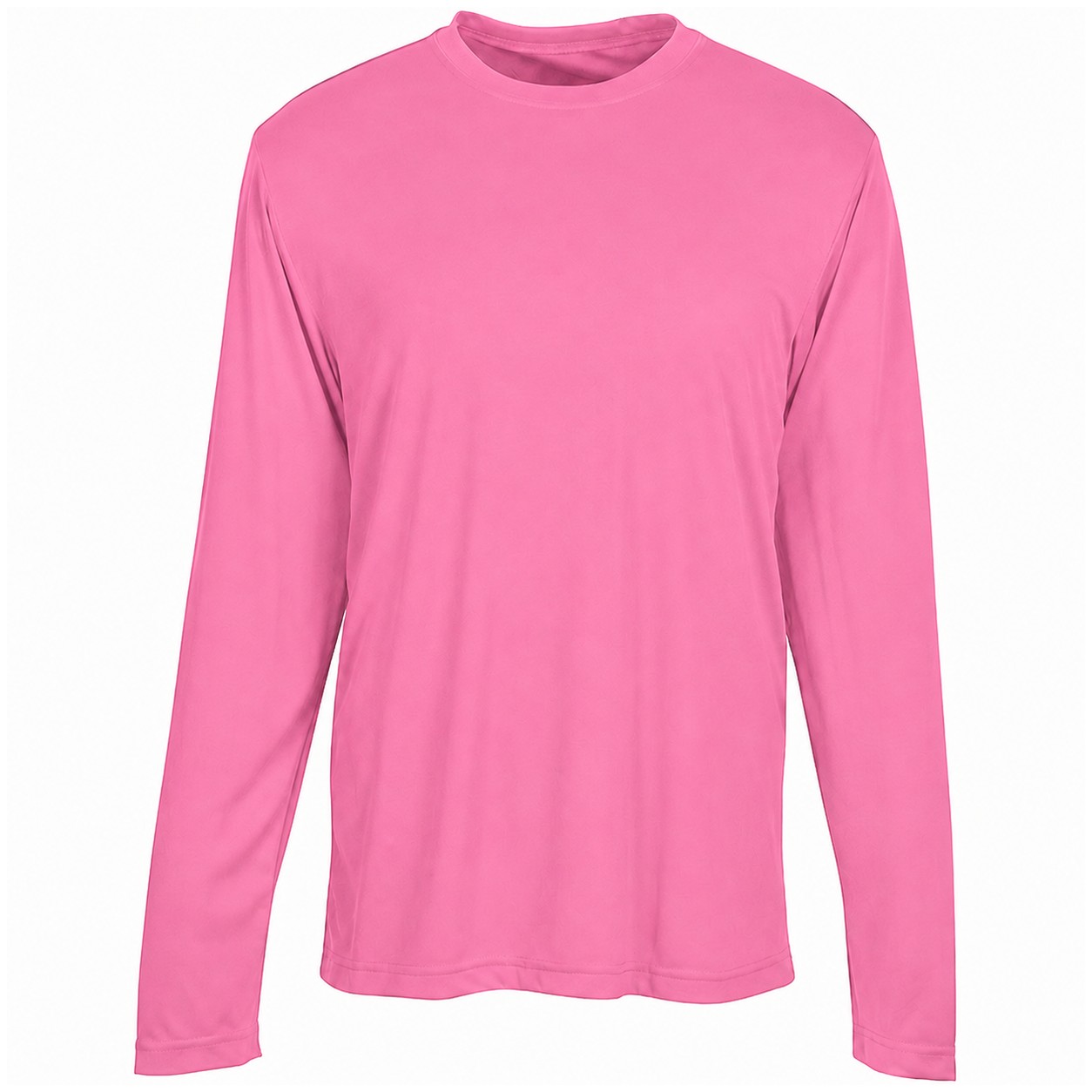 Polyester Long Sleeve Team Shirt — Pink