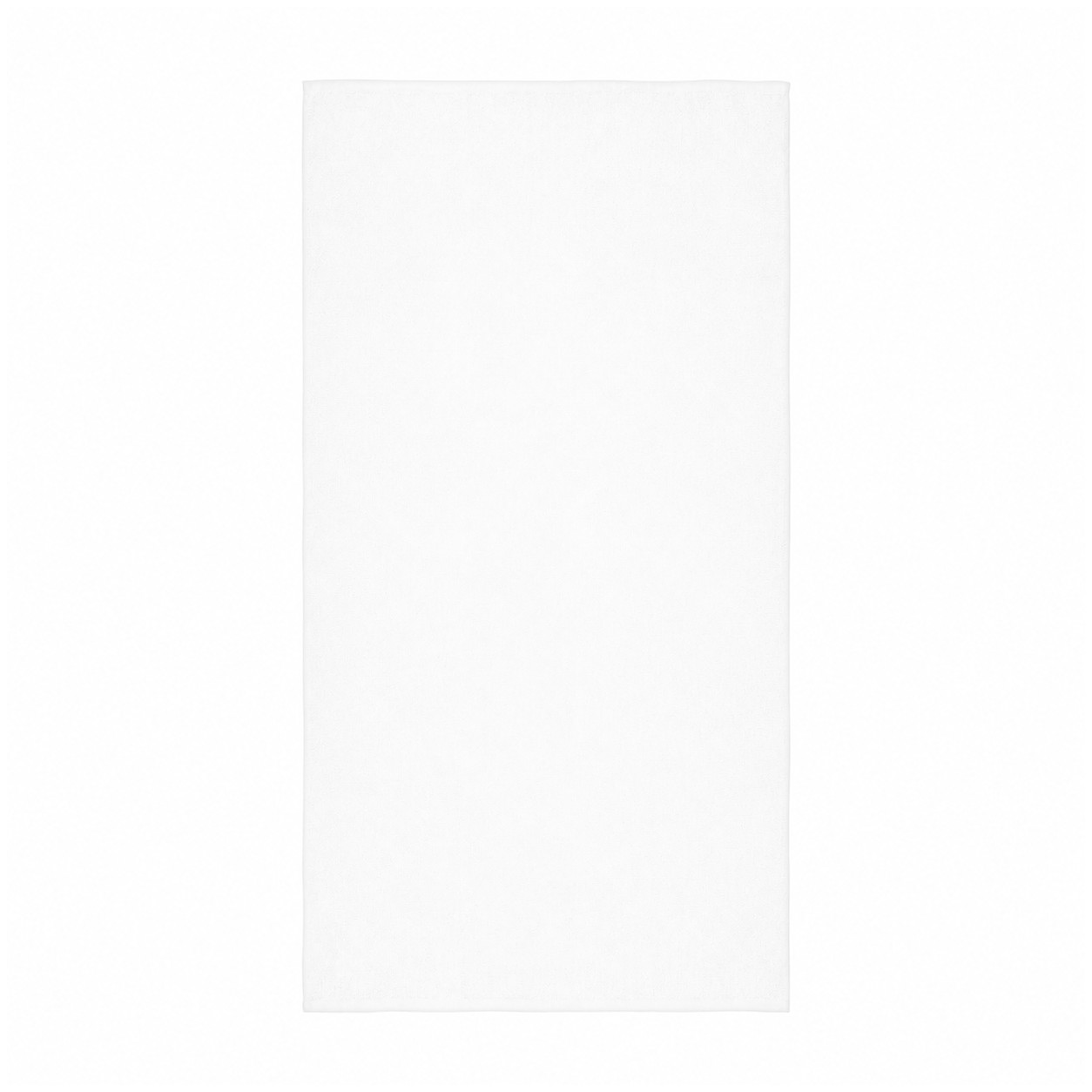 Cotton Double-Loop Beach Towel — White