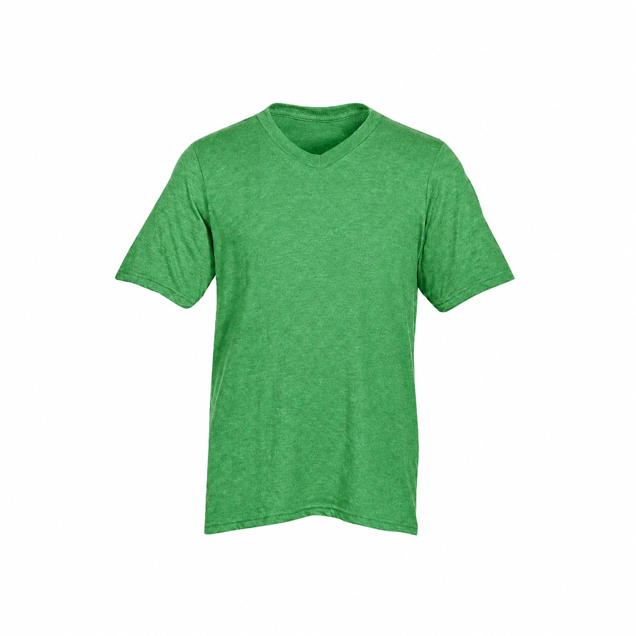 Men's Ringspun Cotton V Neck Shirt — Green