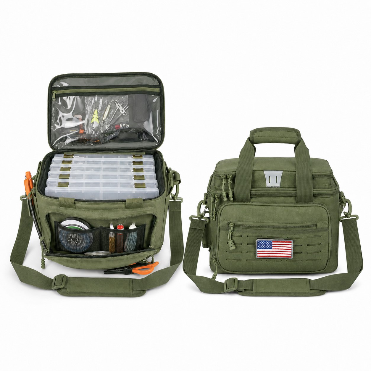 Wide Mouth Nylon Fishing Tackle Bag