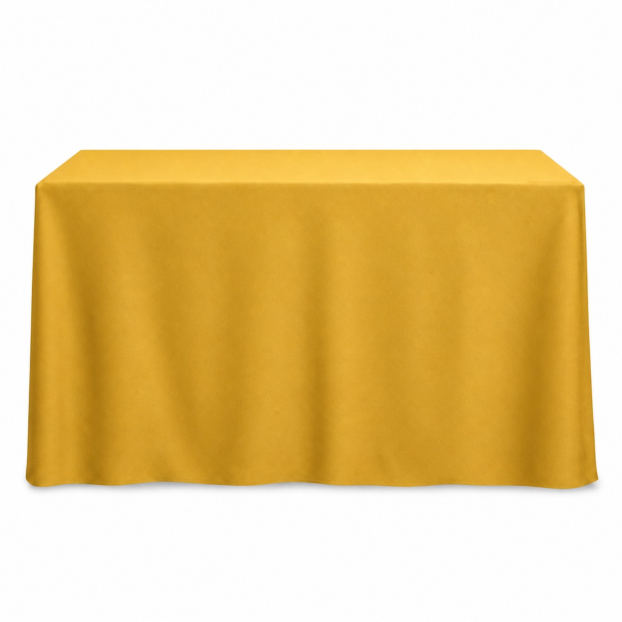 Eight Foot Elastic Fabric Table Cover — Brass Gold