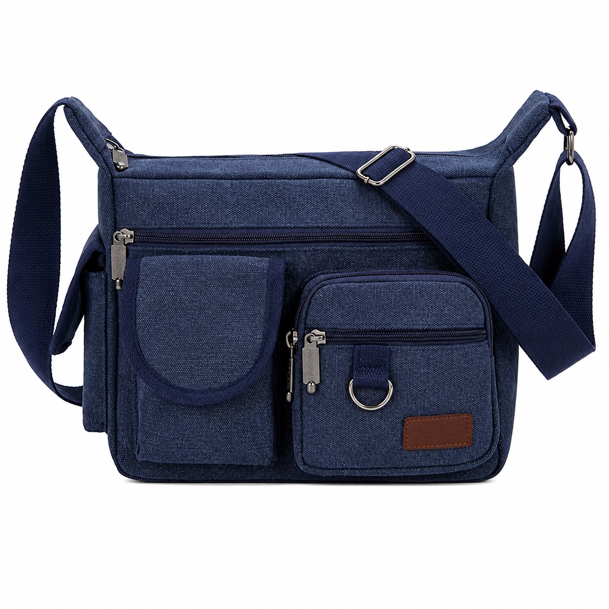 Canvas Front Pocket Crossbody Shoulder Bag — view 2
