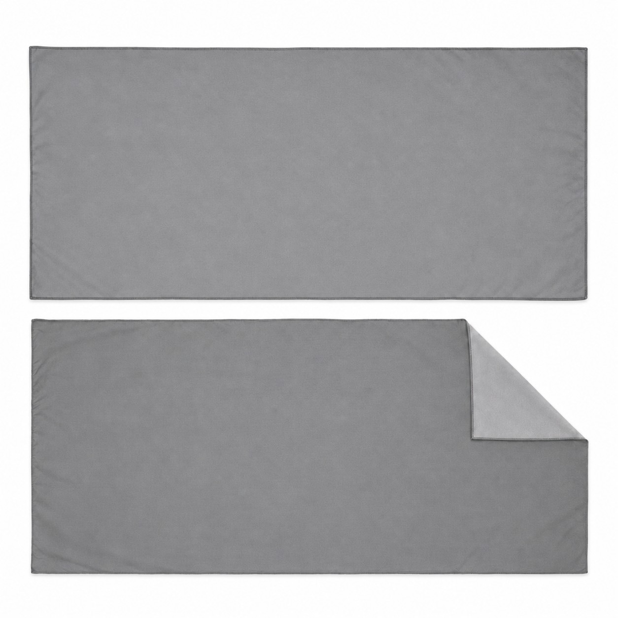 Microfiber Polyester Beach Towel — Pewter Gray
