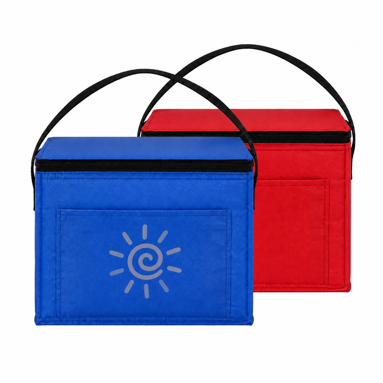 Handled Polyester Insulated Beverage Carrier — view 1