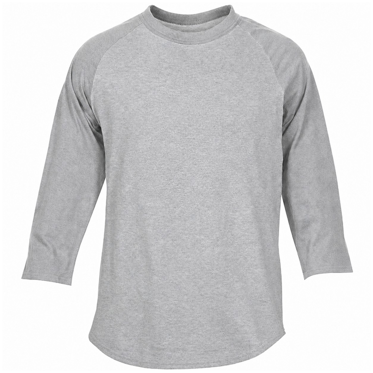 Cotton Colorblock Baseball Sleeve Shirt — Gray