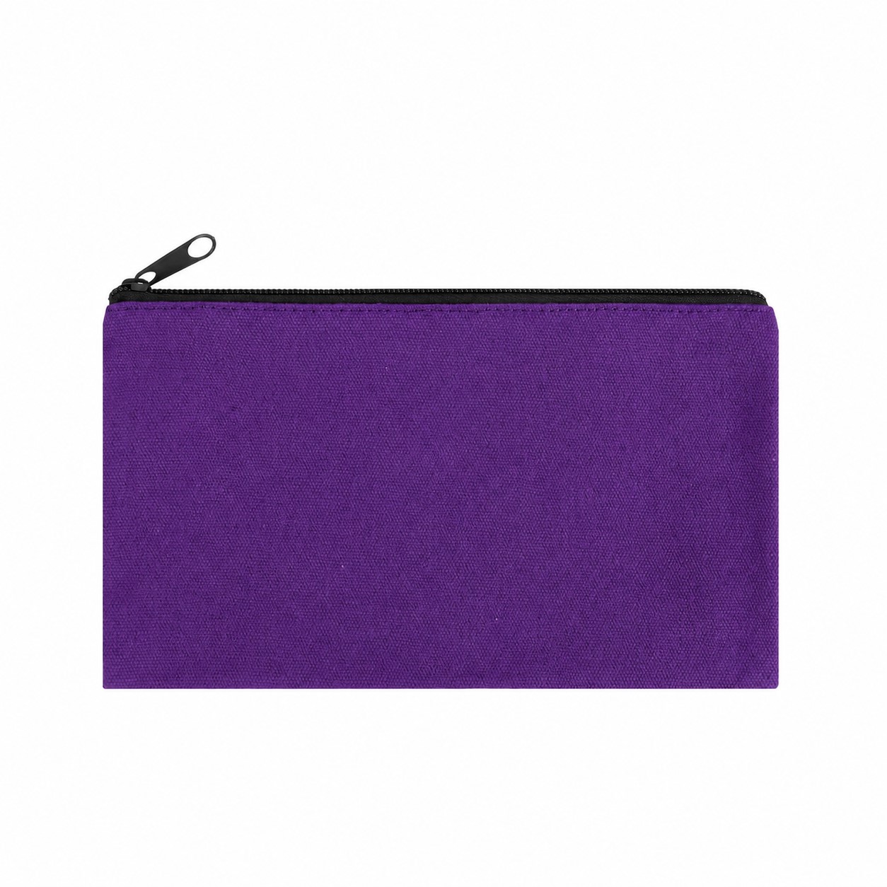 Zippered Storage Canvas Makeup Bag — Purple