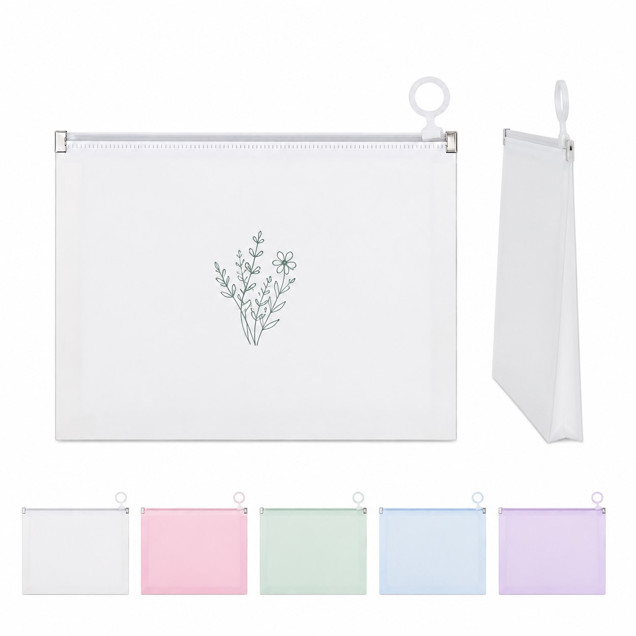 Polypropylene Zipper File Pouch With Hanging Ring