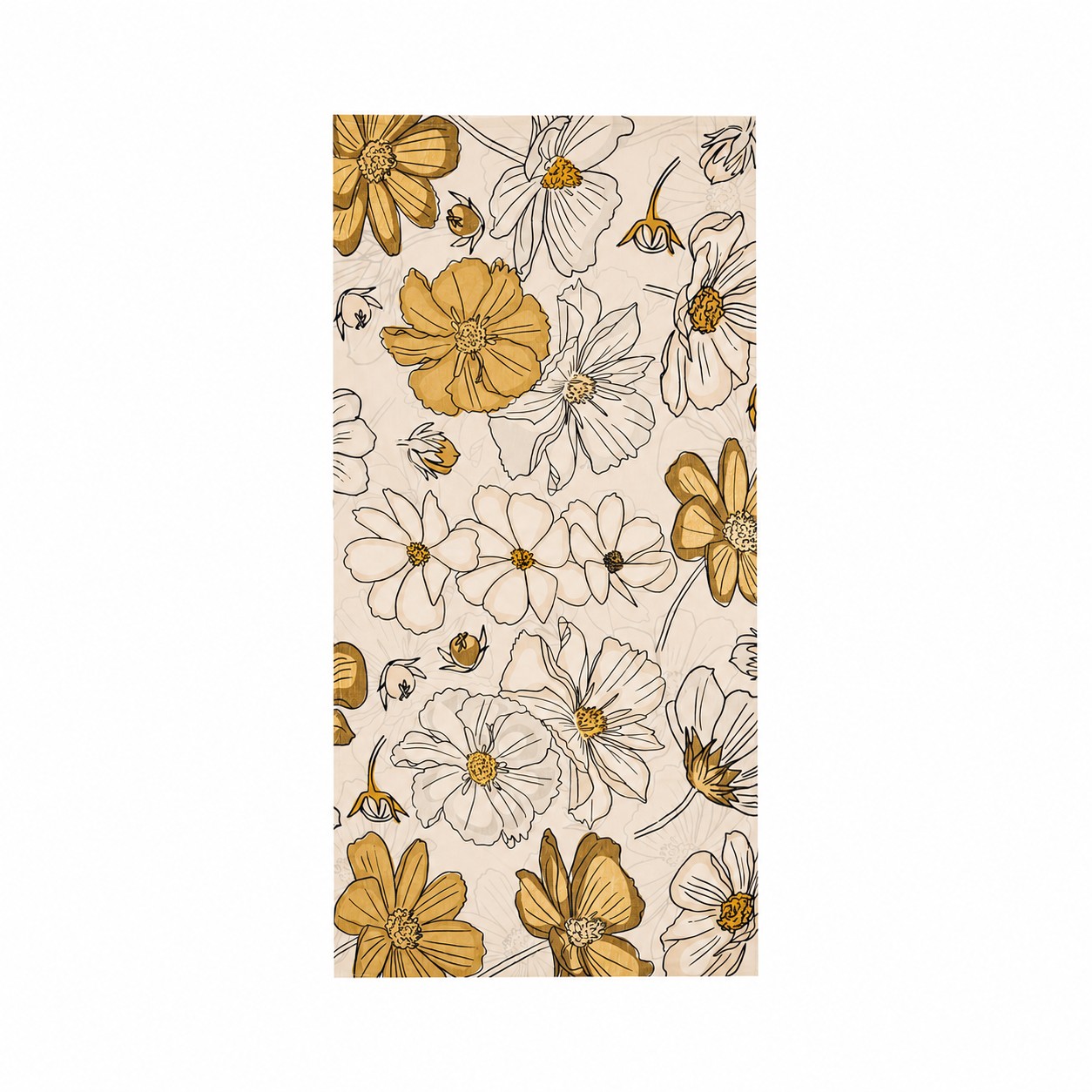 Cotton Velour Beach Towel — Natural Beige