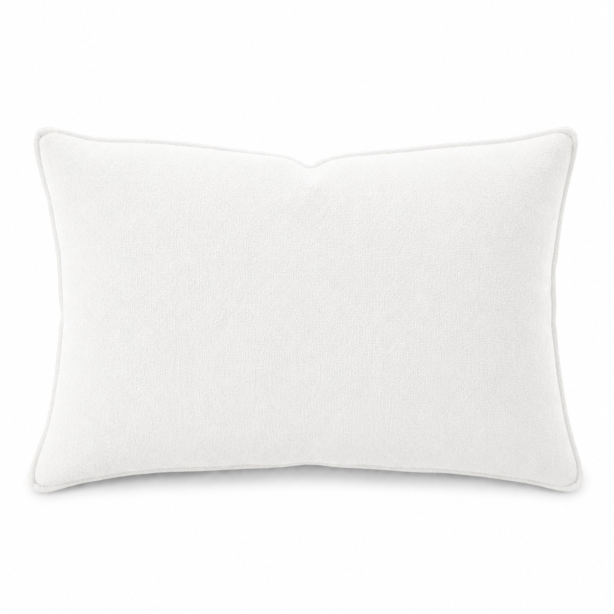 Zippered Plush Lumbar Pillow With Insert — Clear White