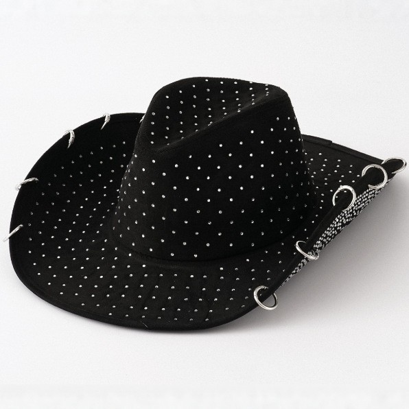 Ring Accent Rhinestone Cowboy Hat — view 2
