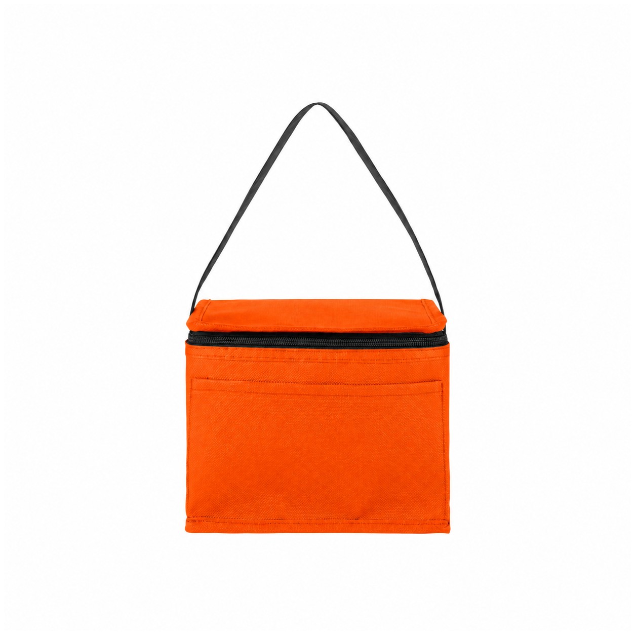 Zippered Storage Non-Woven Cooler Bag — Orange