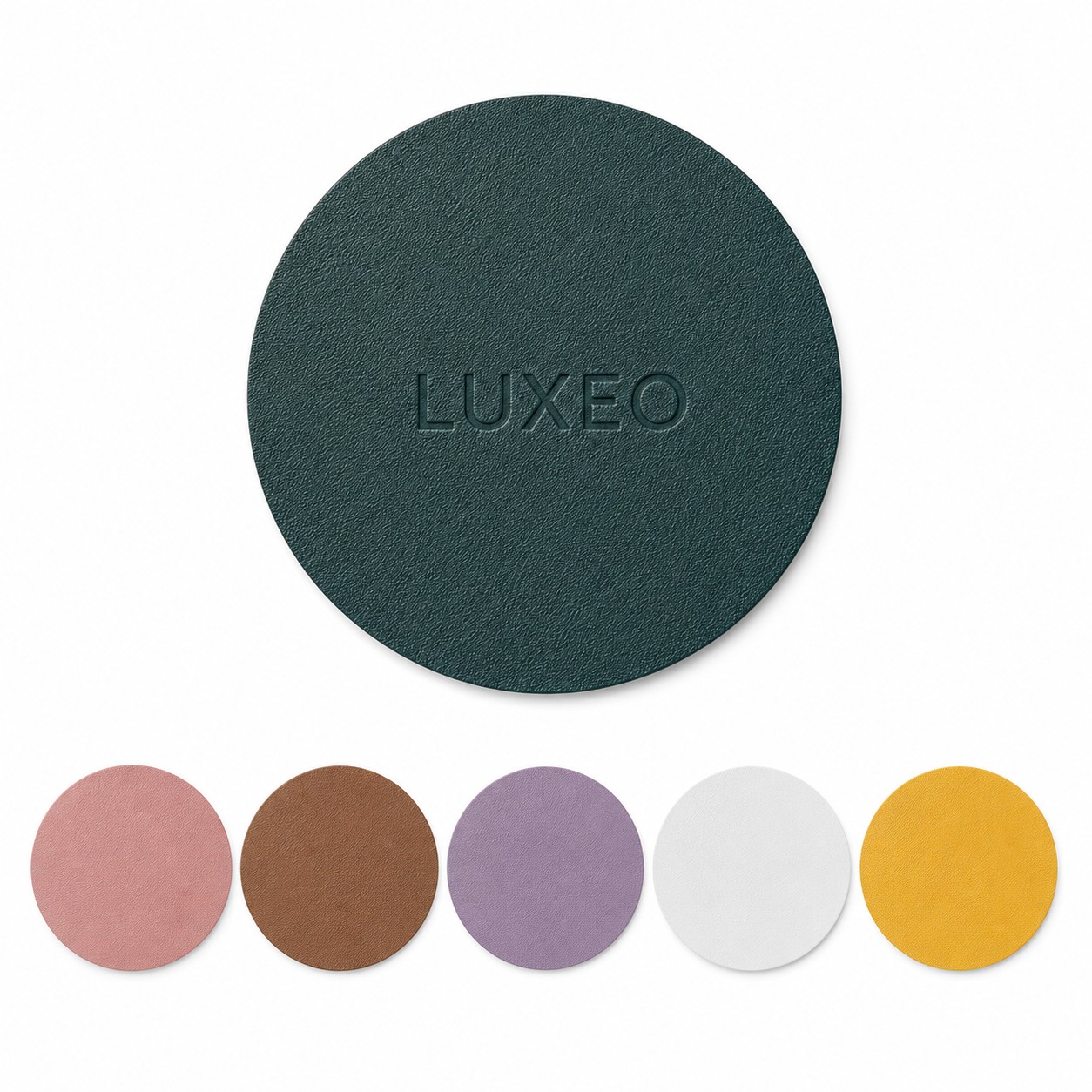 Durable Round PU Leather Drink Coaster