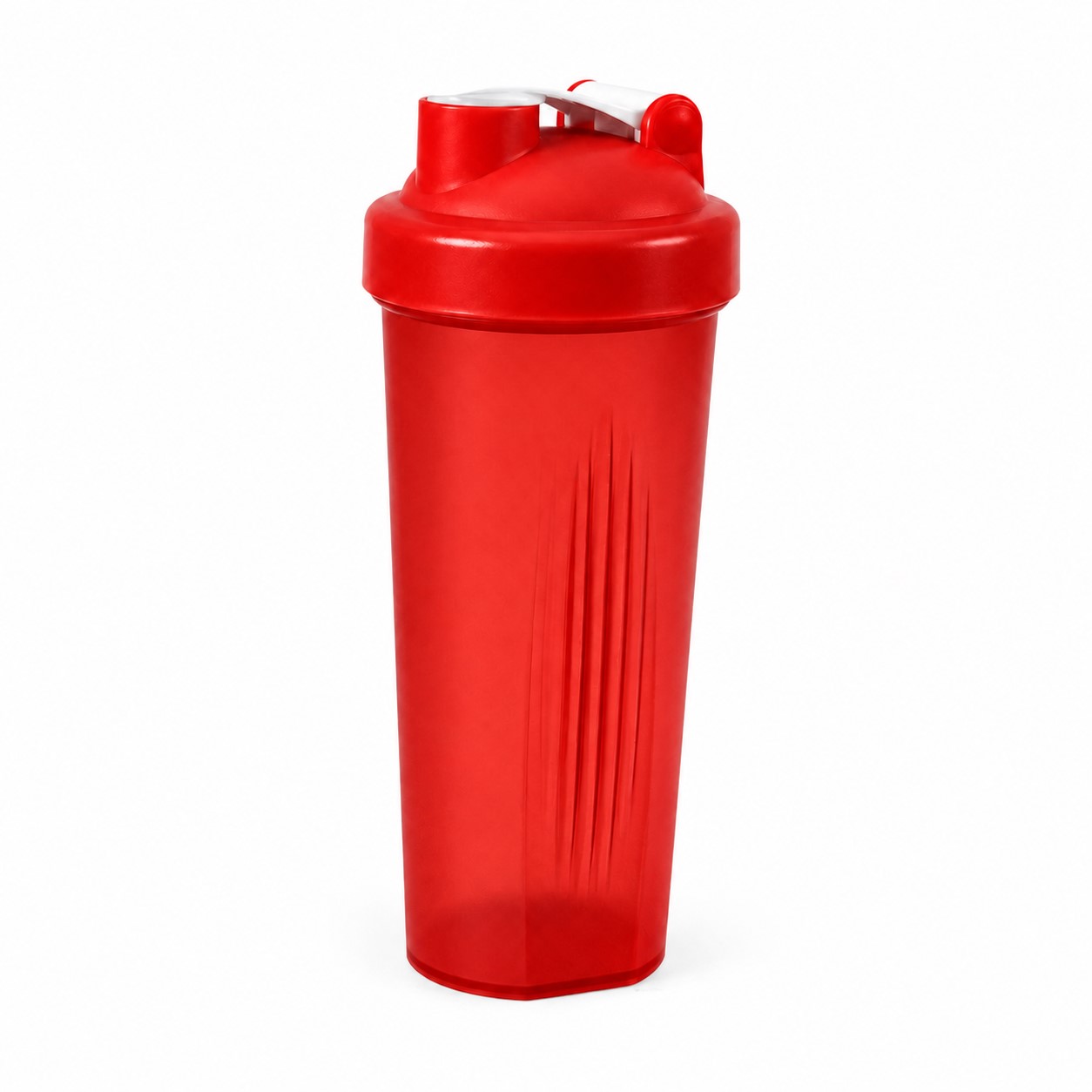 Plastic Workout Shaker Bottle — Red