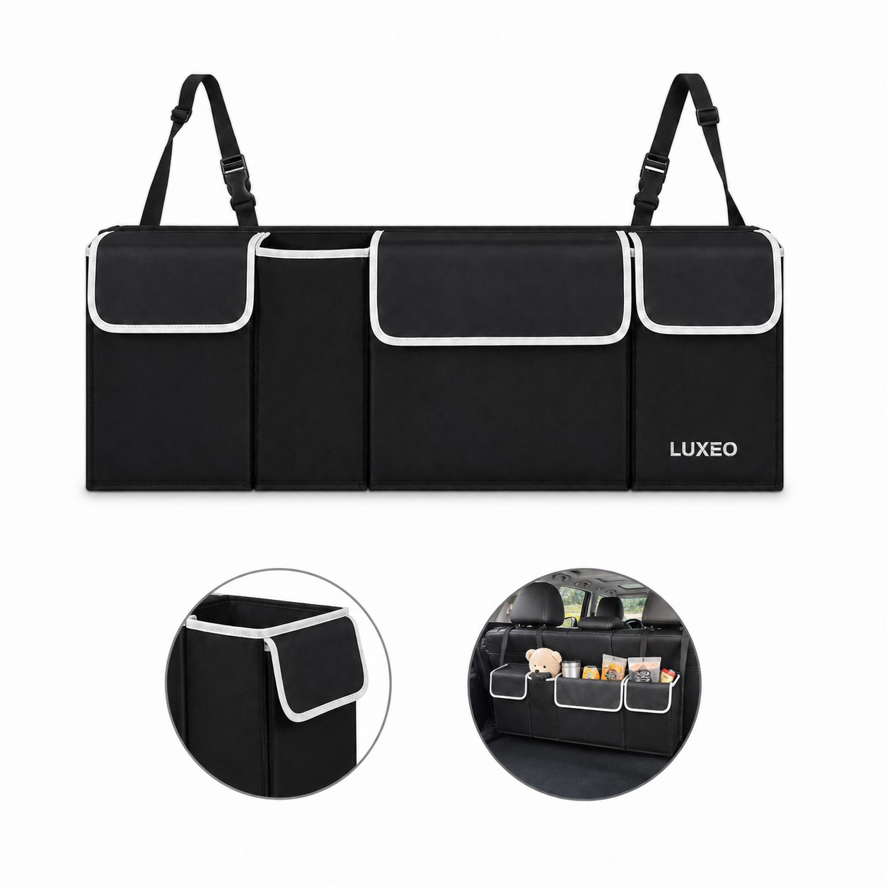 Waterproof Fabric Rear Seat Trunk Organizer