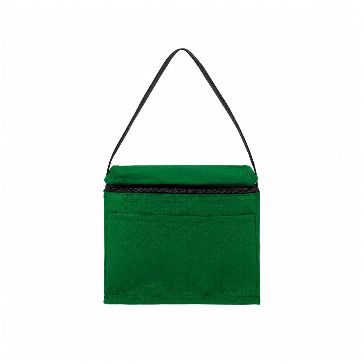 Zippered Storage Non-Woven Cooler Bag — Green