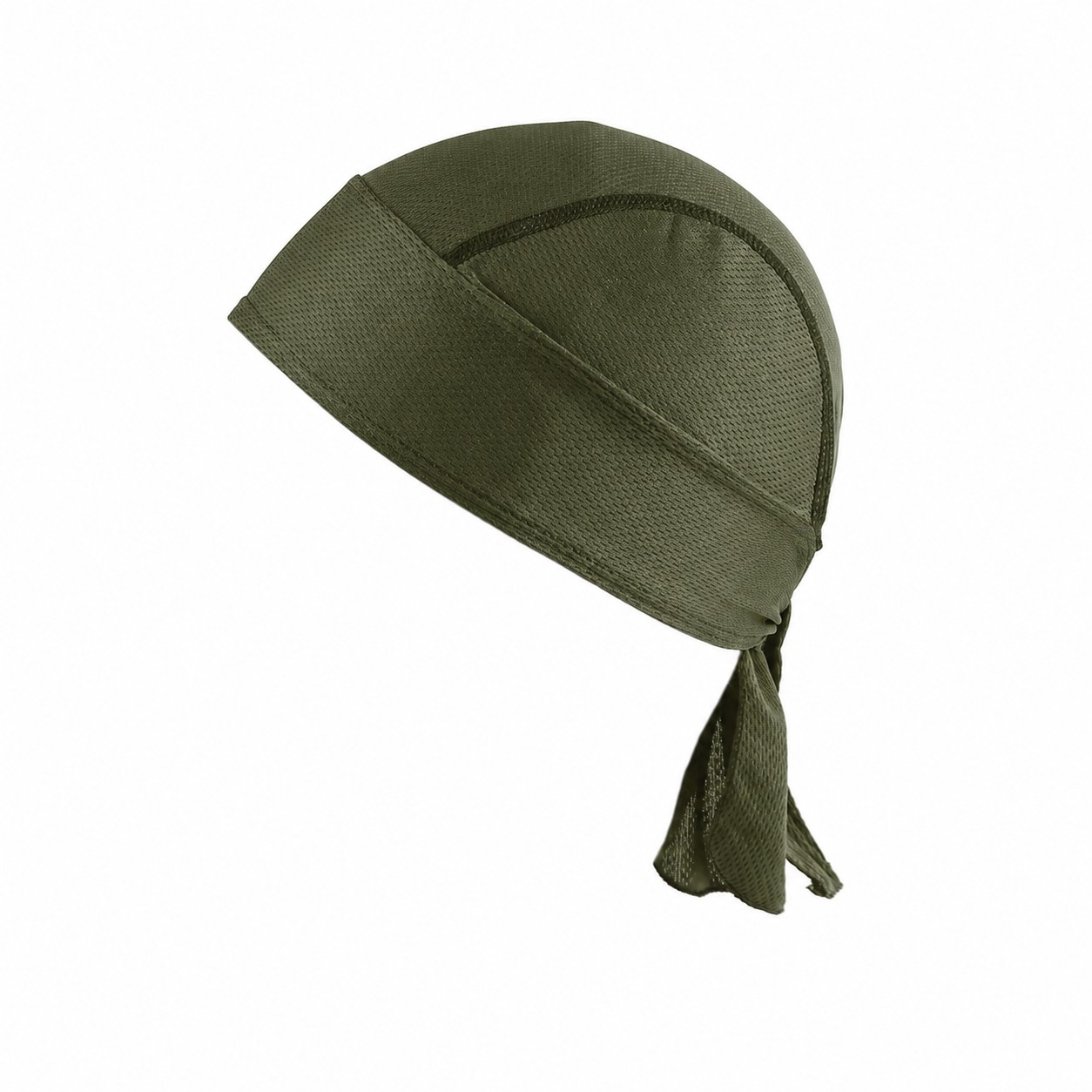 Polyester Mesh Tie Back Durag — Army Green