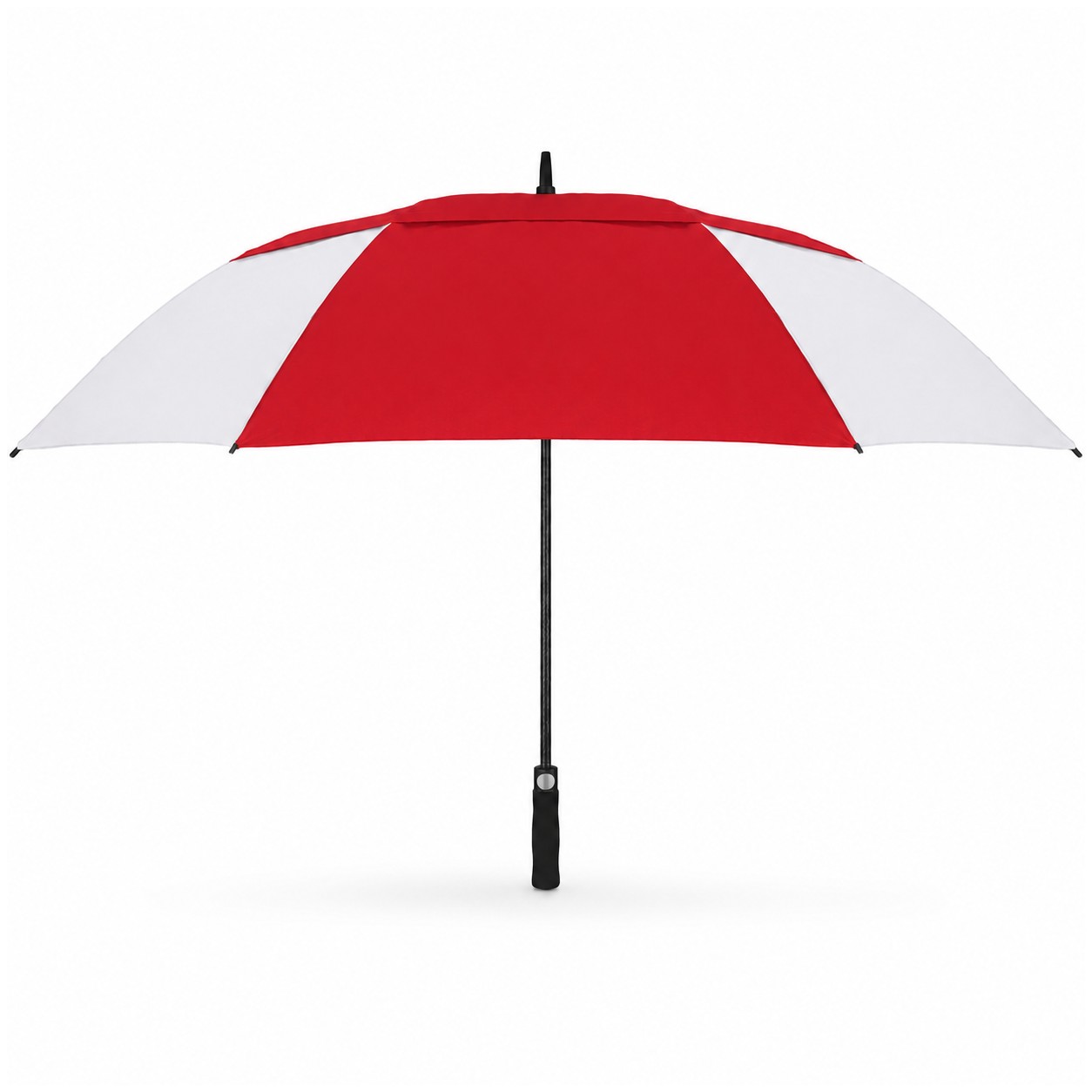 Sixty Inch Double Canopy Golf Umbrella — Red/White