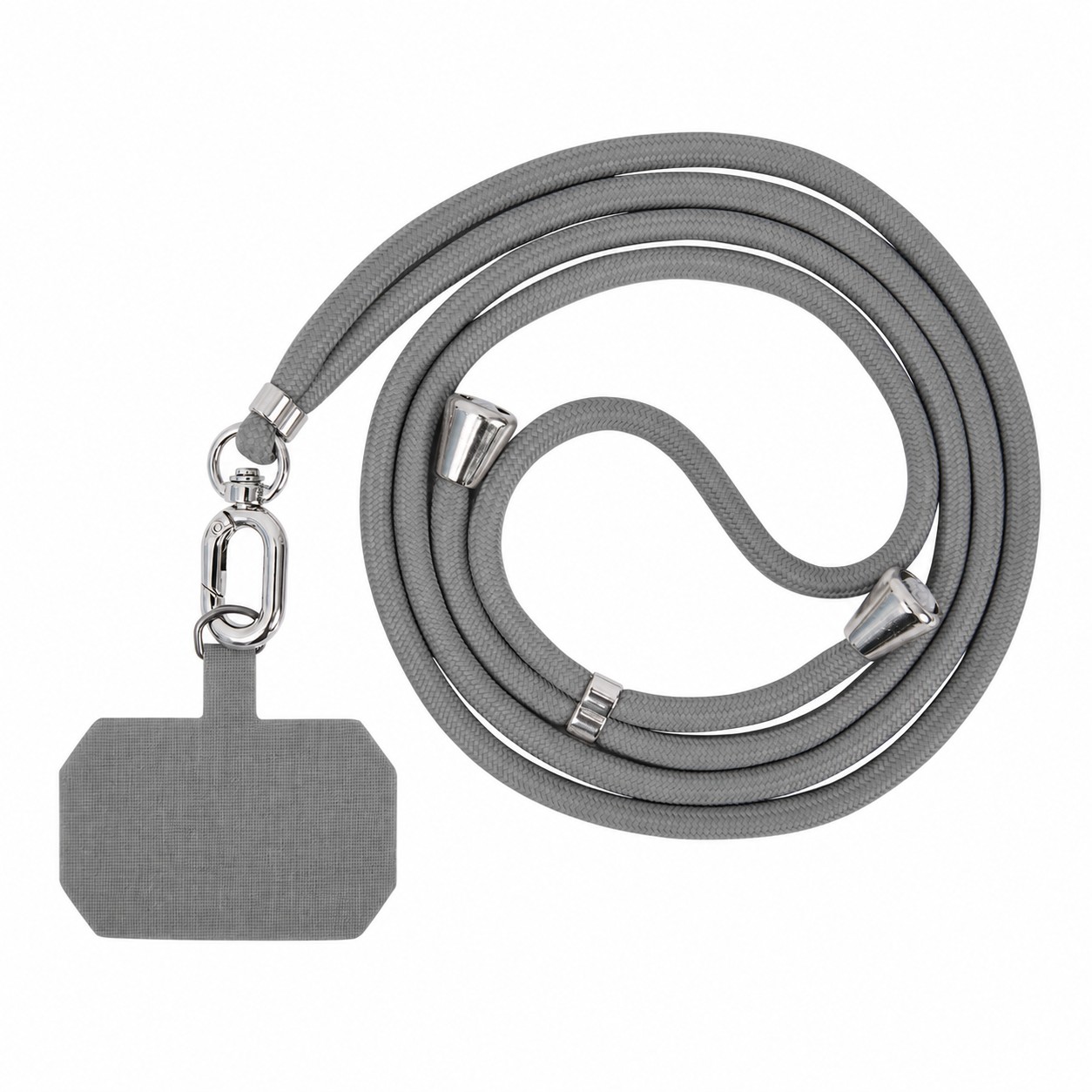 Adjustable Phone Lanyard Tether — Gray