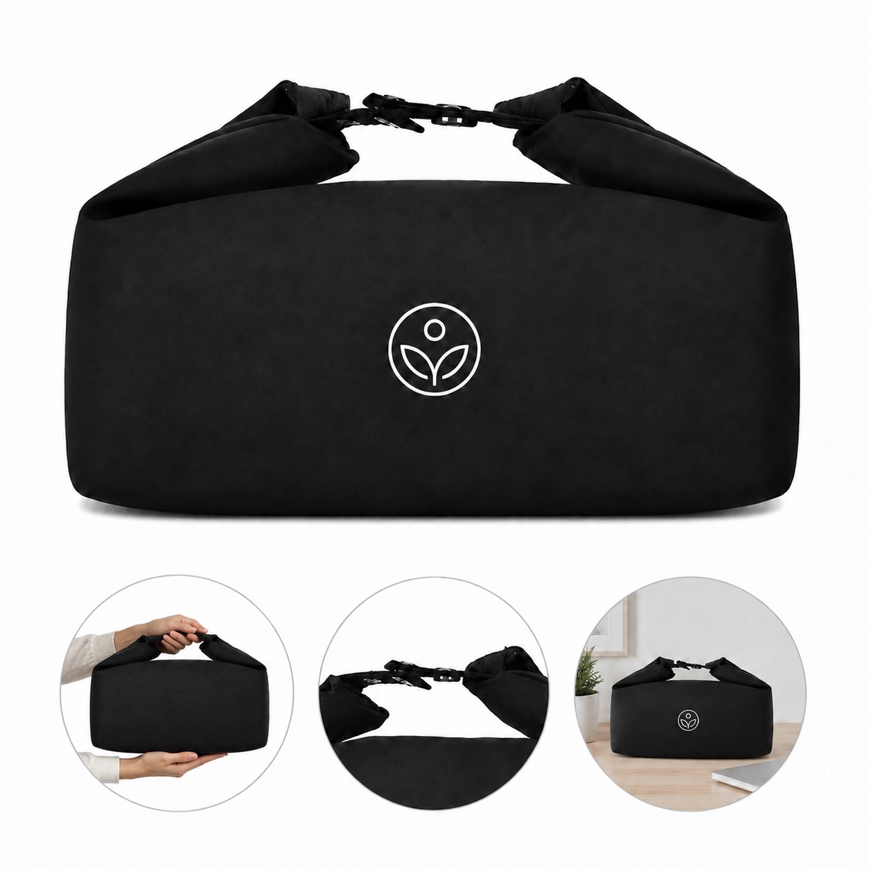 Buckle Closure Polyester Thermal Lunch Tote
